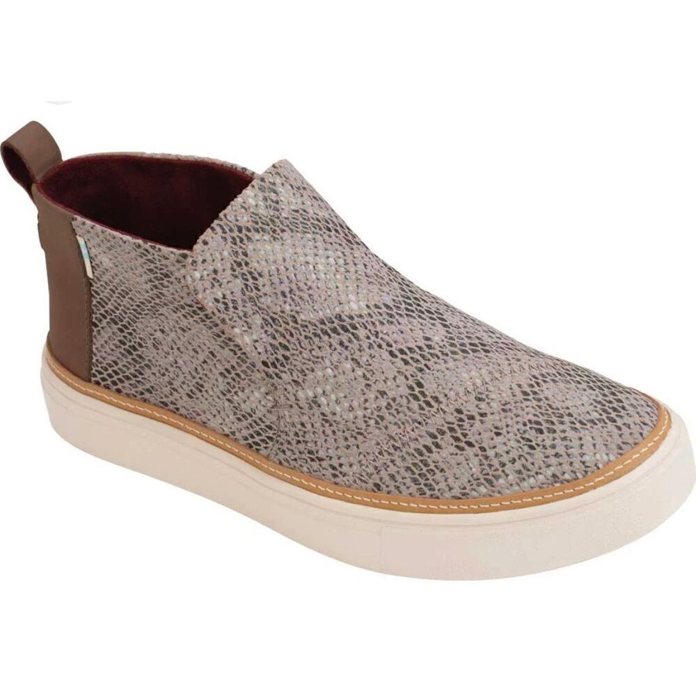 New TOMS Paxton Cobblestone Snake Printed Suede Women’s Chukka Size 10